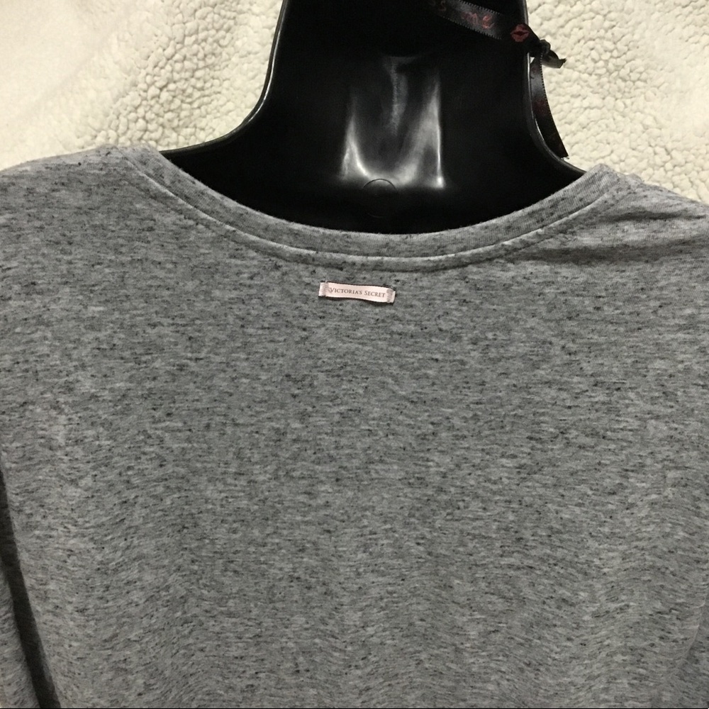 Victoria’s Secret Gray Sleep-shirt XSmall Long Sleeve - Picture 6 of 10